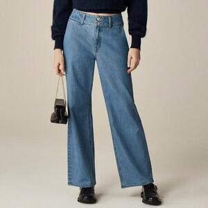 J.Crew Slim Wide Jean Stacked Buttons Denim Jean Size 28